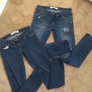 Two pairs of Abercrombie Fitch jeans